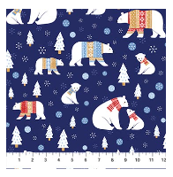 NC Flannel Blue Bear Hugs Multi Bear Hugs