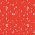 RB Flannel Northern Lights Let It Snow Red
