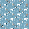 RB Flannel Winter Magic Winter Animals Blue