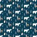 RB Flannel Winter Magic Winter Animals Navy
