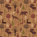 RB Flannel Into the Woods Animals Tan