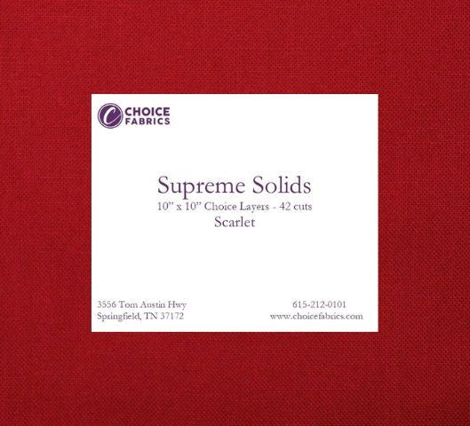 Supreme Solids - 10x10 Layers - Scarlet (42 Squares)