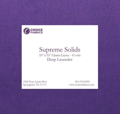 Supreme Solids - 10x10 Layers - Deep Lavender (42 Squares)