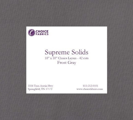Supreme Solids - 10x10 Layers - Frost Gray (42 Squares)