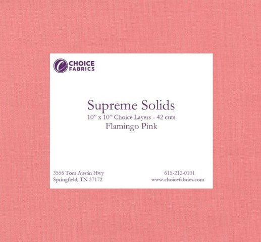 Supreme Solids - 10x10 Layers - Flamingo Pink (42 Squares)