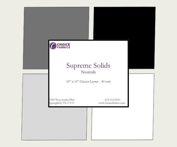 Supreme Solids - 10x10 Layers - Neutrals (40 Squares)