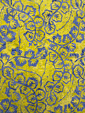 AN Periwinkle Vines on Lime Green