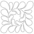 1950 Feathered Square 9" Stencil