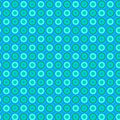 Flock Together Circle Square Aqua Cotton 44"/45" Fabric Per Yard