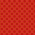 Flock Together Circle Square Red Cotton 44"/45" Fabric Per Yard