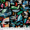 Flock Together Midnight Cotton 44"/45" Fabric Per Yard