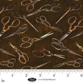 Forget Me Not Brown Cotton 44"/45" Fabric Per Yard