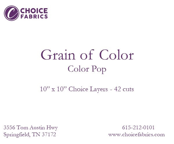 Grain of Color - 10x10 Layers - Color Pop (42 Squares)