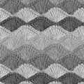 Gray Crochet Charcoal Shell Stitch Cotton Wideback Fabric Per Yard