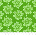 Green Floral Indelible by Anna Maria for Northcott  Cotton 44"/45" Fabric Per Yard