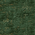 Green Fluidity Script Small Cotton 44”/45" Fabric Per Yard