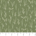 Green Line Floral Flourish Cotton 44"/45" Fabric Per Yard