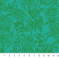 Green Peonies Indelible by Anna Maria for Northcott Cotton 44"/45" Fabric Per Yard