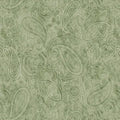Green Sage Paisley Jane Cotton Wideback Fabric per yard