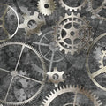 Grey Gears Wideback Cotton Fabric