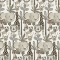Jungle Romp Directional Animals Beige 43"/44" Fabric Per Yard