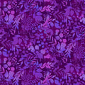 Purple Fern & Foliage Blissful Blooms Cotton 43"/44" Fabric Per Yard