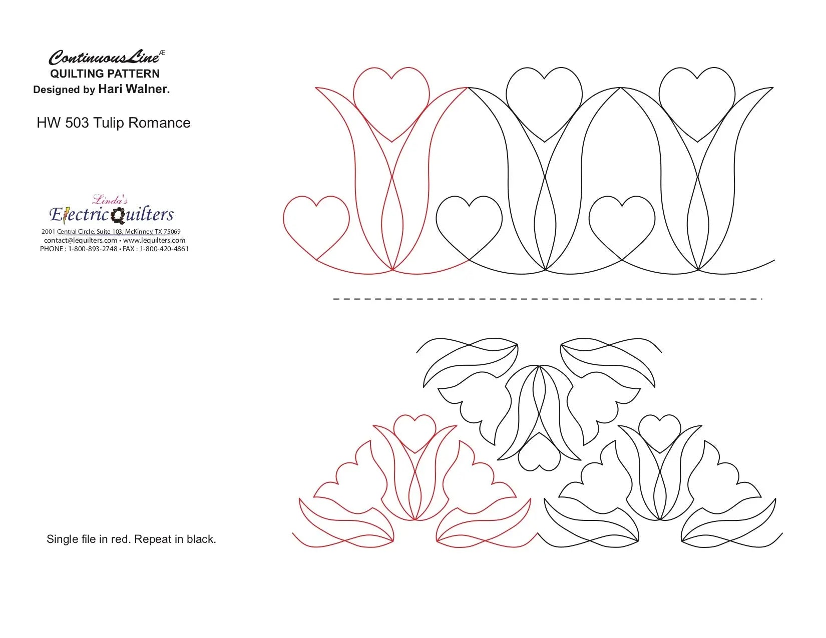 503 Tulip Romance Pantograph by Hari Walner