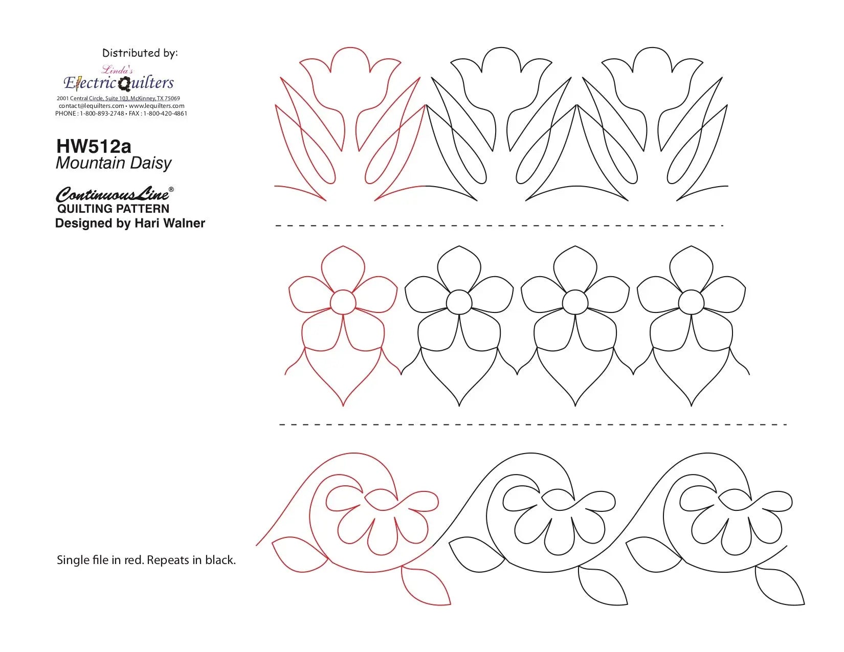 512 Floral 1 Pantograph by Hari Walner