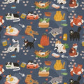 Here Kitty, Kitty Feline Frenzy 43"/44" Fabric Per Yard