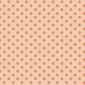 Here Kitty, Kitty Polka Paws Orange 43"/44" Fabric Per Yard