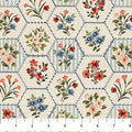 Hexagon Cream Multi Farmhouse DP28603-11 Cotton 44"/45" Fabric Per Yard