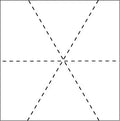 1975 Hexagon Lines 14" Stencil