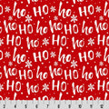 Ho Ho Ho Cloud Cuddle Scarlet Fabric per yard
