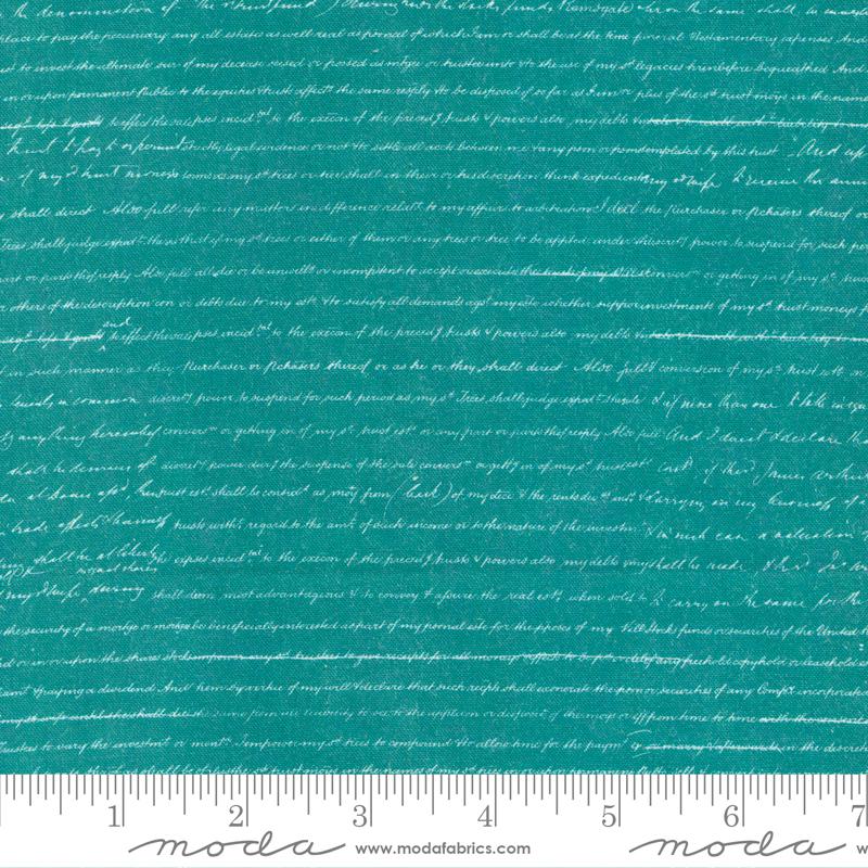 MO Bluebell Teal Blueprint Text