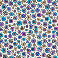 Ivory Mosaic Blooms Tile Coordinate Cotton 44/45 Fabric Per Yard