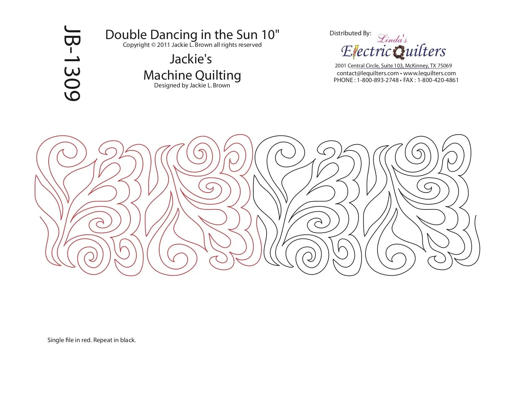 1309 Double Dancing In The Sun Pantograph by Jackie Brown