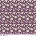 Juju's Petals Dance Purple Cotton 43"/44" Fabric Per Yard