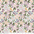 Juju's Petals Main Cream Cotton 43"/44" Fabric Per Yard