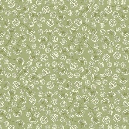 LI Winter Botanical Green Seed Heads with Pearl