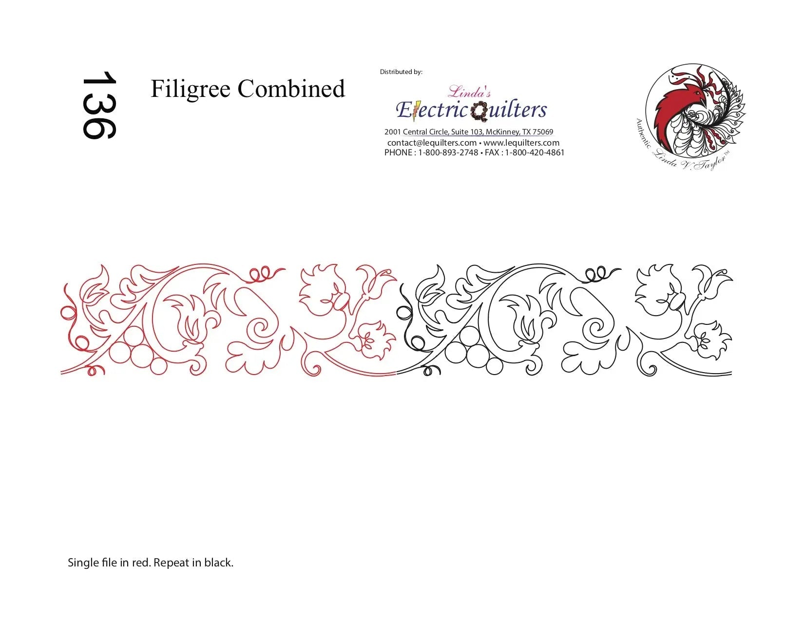 136 Filigree Combined Pantograph by Linda V. Taylor