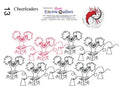 013 Cheerleaders Pantograph by Linda V. Taylor
