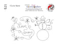 173 I Love Snow Pantograph with Blocks by Linda V. Taylor