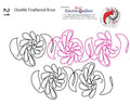 021 Double Feathered Rose Pantograph by Linda V. Taylor