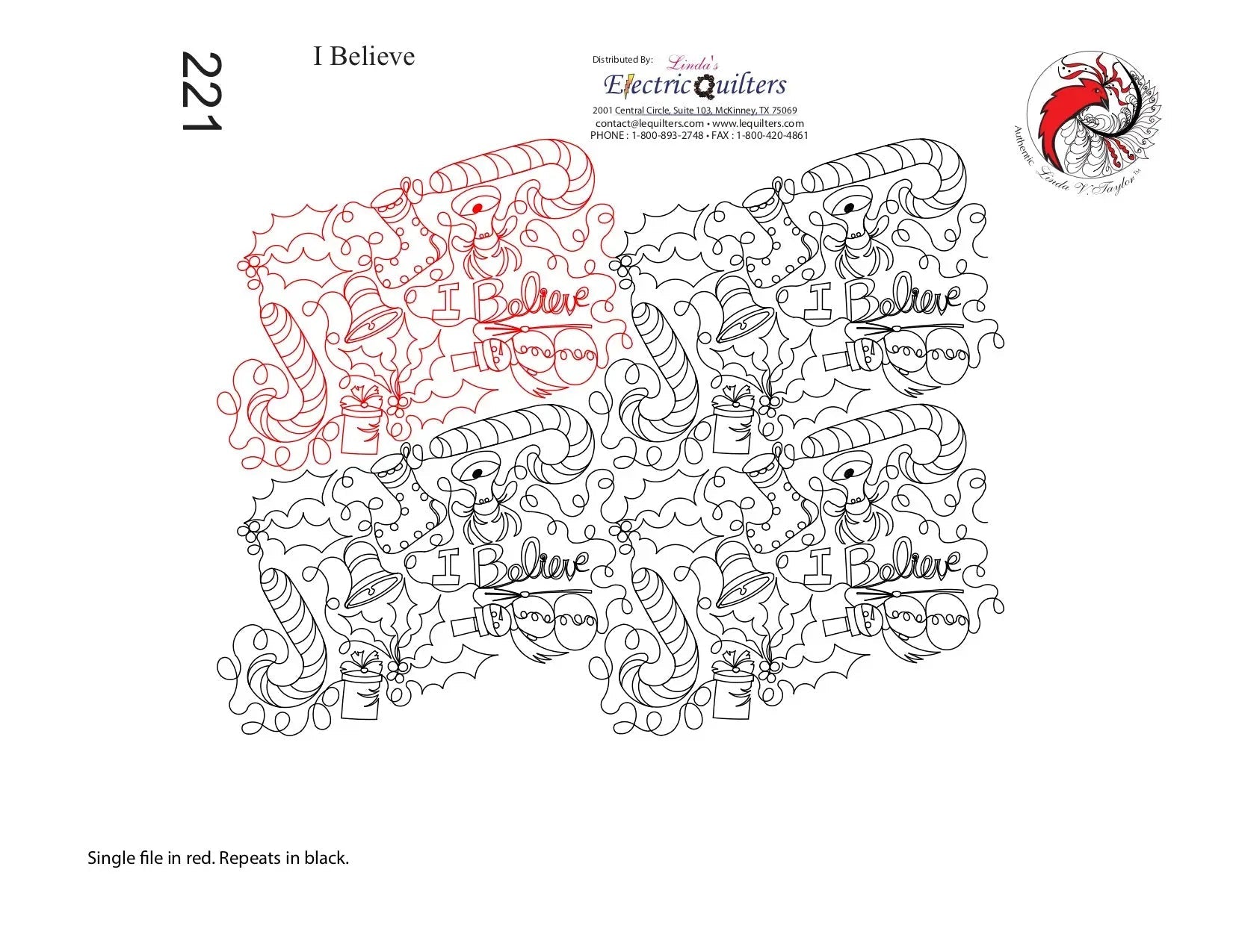 221 I Believe Pantograph by Linda V. Taylor