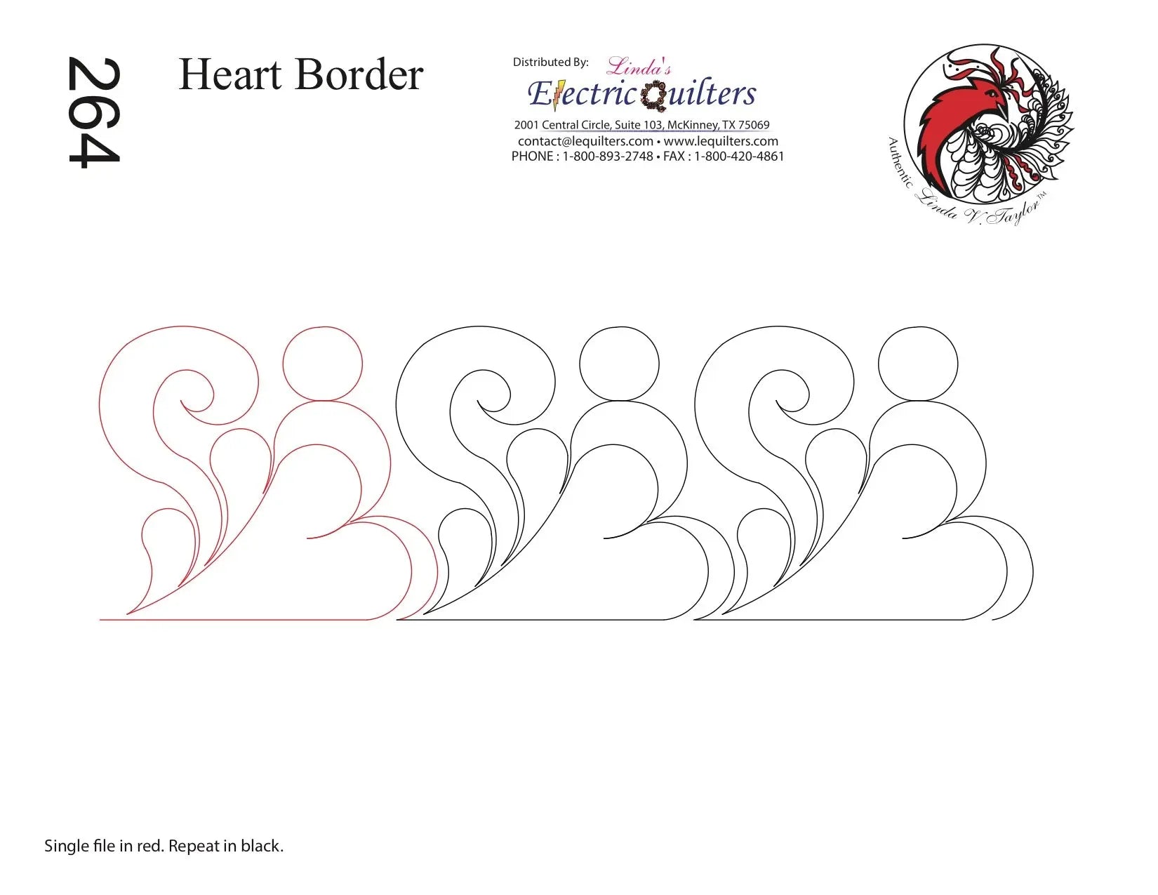 264 Heart Border Pantograph by Linda V. Taylor