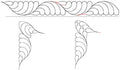 284 Fickle Feather Pantograph by Linda V. Taylor