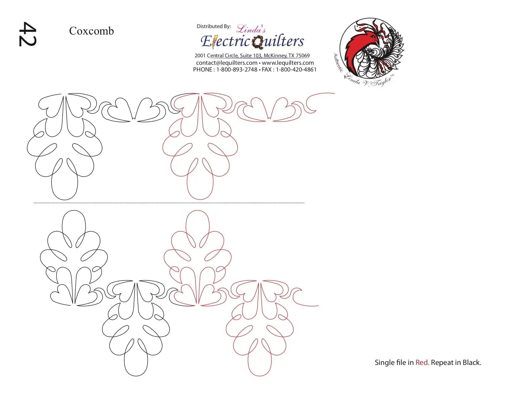 042 Coxcomb Pantograph by Linda V. Taylor