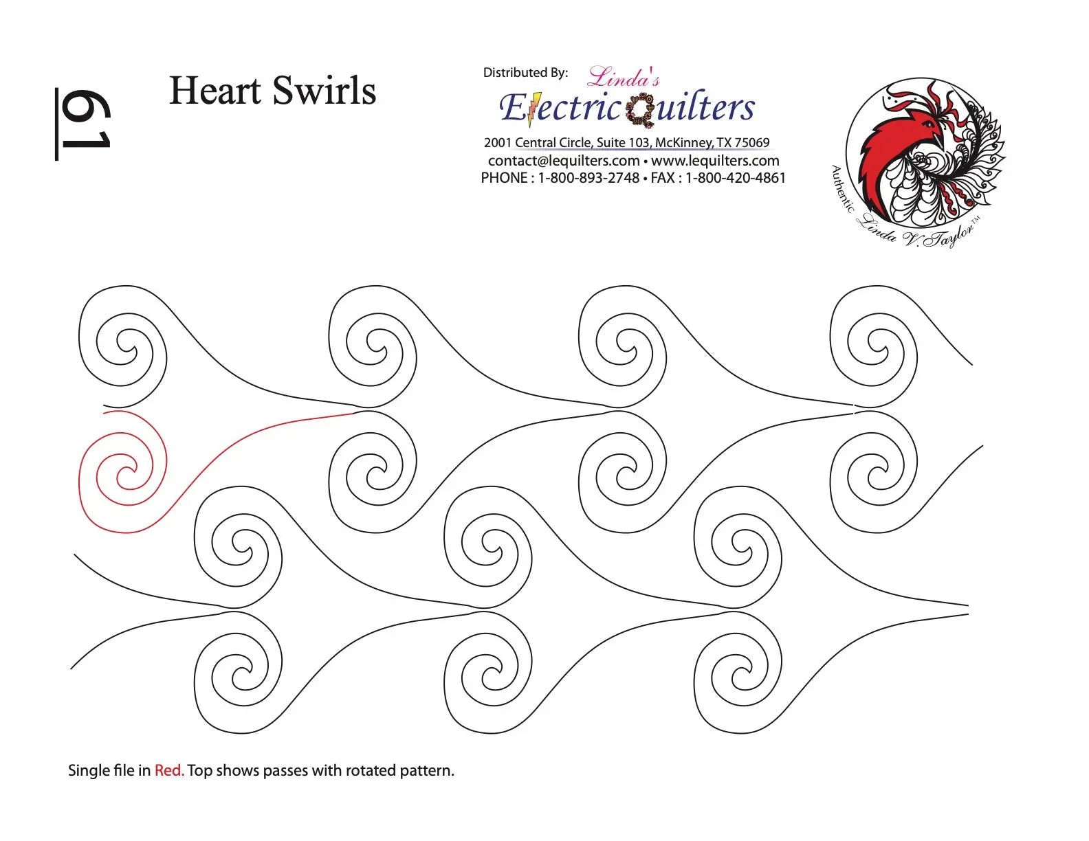 061 Heart Swirls Pantograph by Linda V. Taylor