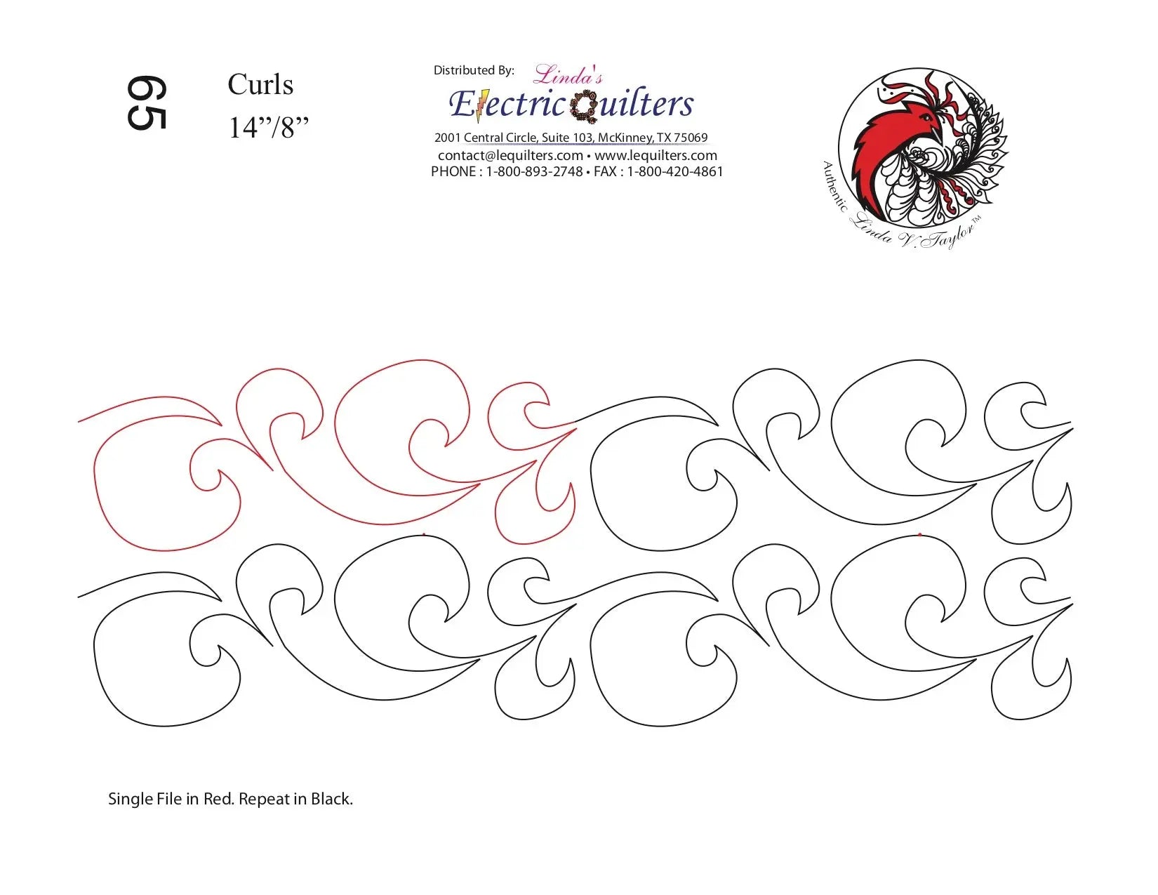 065 Curls Pantograph by Linda V. Taylor