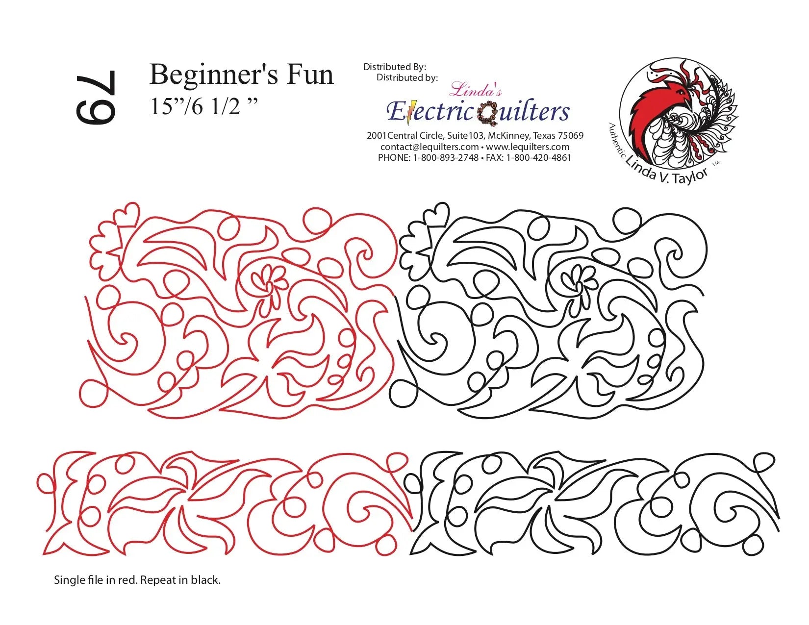 079 Beginners Fun Pantograph by Linda V. Taylor